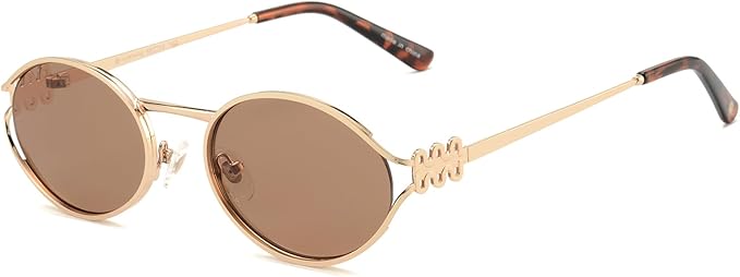 Retro Oval Sunglasses Womens Trendy 2026, Vintage Y2K Women's Shades Fashion 90s Sun Glasses UV Protection VF2252