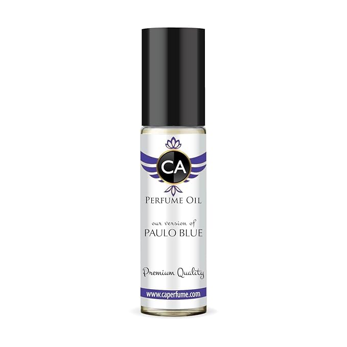 CA Perfume Impression of Paulo Blue for Men Fragrance Oil Aromatic Fougere Scent Long Lasting Cologne for Men Travel Size TSA Ready Mini Parfum Body Oil Roll-on 0.33 Fl Oz 10ml