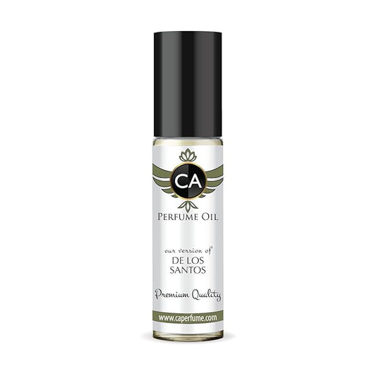 CA Perfume Impression of De Los Santos Unisex Fragrance Oil Floral Scent Long Lasting Perfumes for Women & Men Travel Size TSA Ready Mini Parfum Body Oil Roll-on 0.33 Fl Oz 10ml