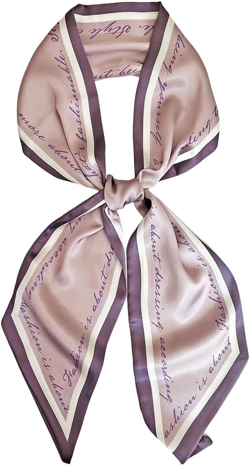 Silk Head Scarf for Hair Fashion Headwrap for Women Lightweight Neck Tie