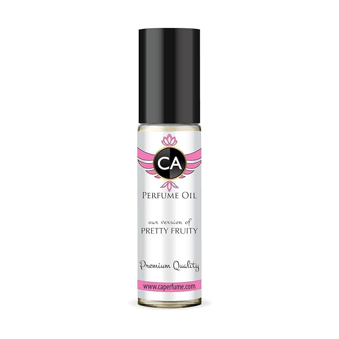 CA Perfume Impression of Pretty Fruity Unisex Fragrance Oil Aromatic Fruity Scent Long Lasting Perfumes for Women & Men Travel Size TSA Ready Mini Parfum Body Oil Roll-on 0.33 Fl Oz 10ml