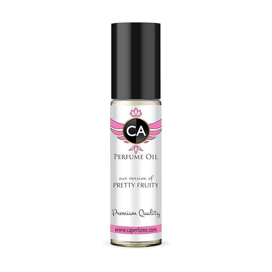 CA Perfume Impression of Pretty Fruity Unisex Fragrance Oil Aromatic Fruity Scent Long Lasting Perfumes for Women & Men Travel Size TSA Ready Mini Parfum Body Oil Roll-on 0.33 Fl Oz 10ml