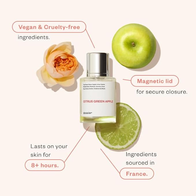 Dossier - Citrus Green Apple - Eau de Parfum - Perfume Luxury - Pure Infused - For Women - Fragrance 1.7 oz (Spray 50ml)
