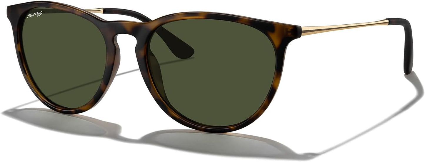 MERRY'S Vintage Polarized Sunglasses for Women Men Retro Round Mirrored Lens Sun glasses UV400