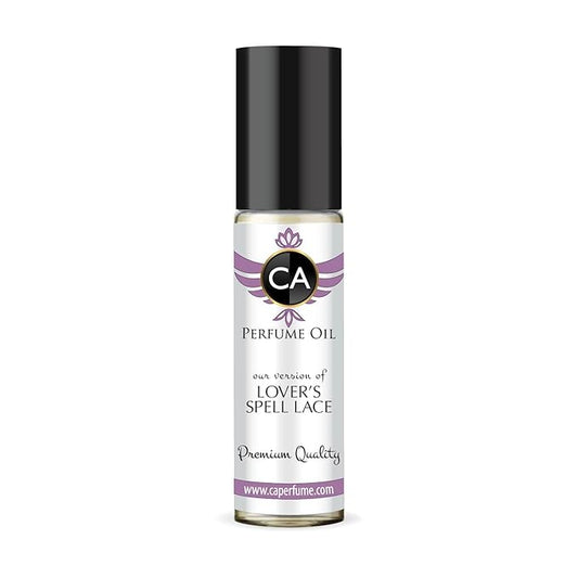 CA Perfume Impression of Lover’s Spell Lace for Women Eau De Parfum Floral Fruity Scent Long Lasting Perfumes for Women Travel Size TSA Ready for Day and Night Wear 0.33 Fl Oz 10ml