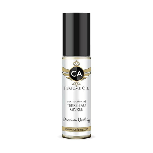 CA Perfume Impression of Terre Eau Givree for Men Perfume Oil Citrus Aromatic Scent Long Lasting Cologne for Men Travel Size TSA Ready Mini Parfum Body Oil Roll-on 0.33 Fl Oz 10ml