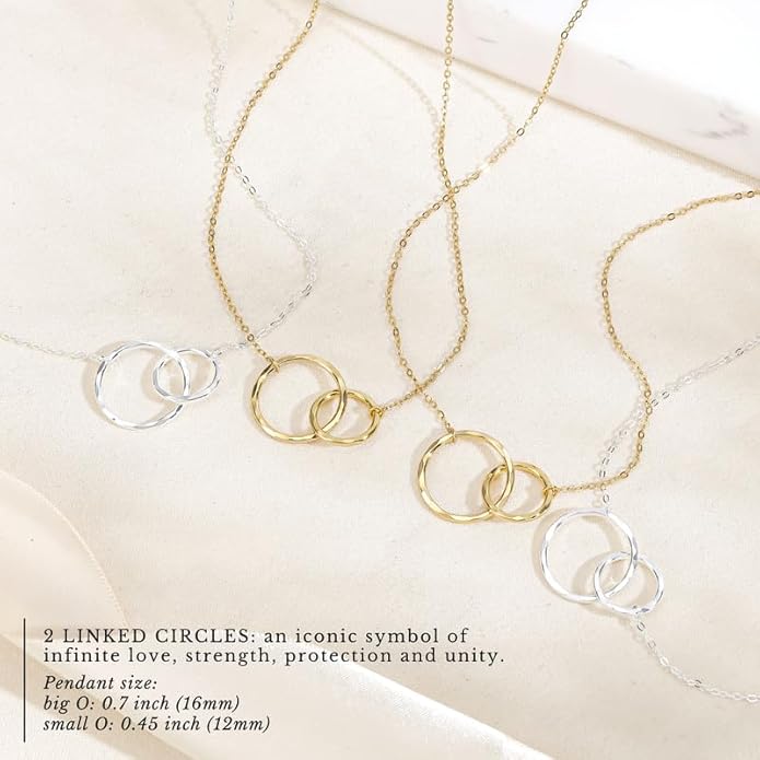HOPE LOVE SHINE Mom Gift from Daughter - Sentimental, Meaningful Mother and Daughter Necklace, Jewelry, 14k Gold Plated Sterling Silver