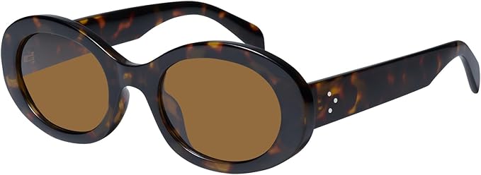 mosanana Oval Retro Trendy Sunglasses for Women 90s Style MS52371