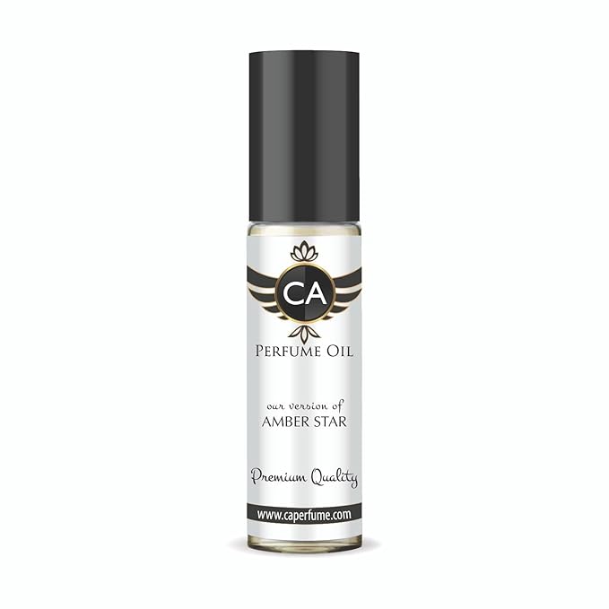 CA Perfume Impression of Amber Star Unisex Fragrance Oil Amber Woody Scent Long Lasting Perfumes for Women & Men Travel Size TSA Ready Mini Parfum Body Oil Roll-on 0.33 Fl Oz 10ml