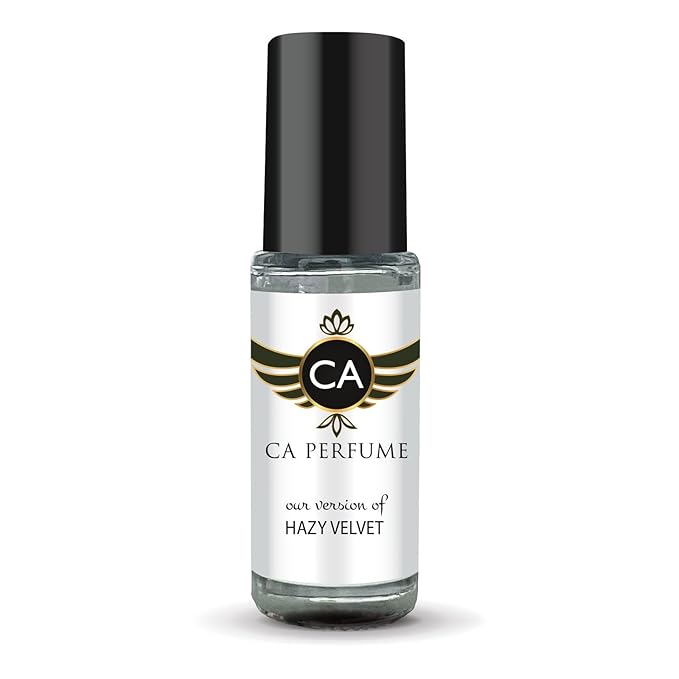 CA Perfume Impression of Hazy Velvet Unisex Fragrance Oil Oriental Woody Scent Long Lasting Perfumes for Women & Men Travel Size TSA Ready Mini Parfum Body Oil Roll-on 0.14 Fl Oz 4ml