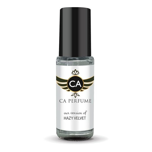CA Perfume Impression of Hazy Velvet Unisex Fragrance Oil Oriental Woody Scent Long Lasting Perfumes for Women & Men Travel Size TSA Ready Mini Parfum Body Oil Roll-on 0.14 Fl Oz 4ml