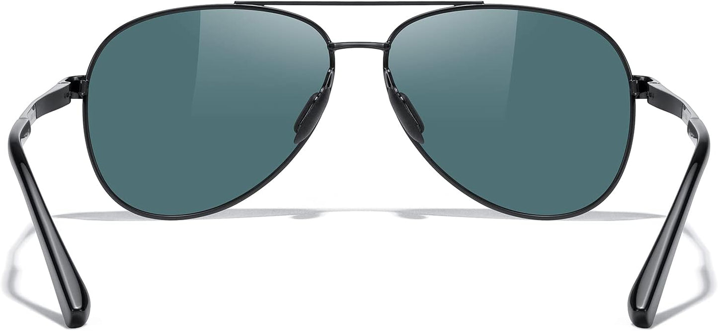 MERRY'S Aviator Sunglasses for Men Women - Polarized Driving Sun glasses Mirrored Lens UV 400 Protection 58 MM