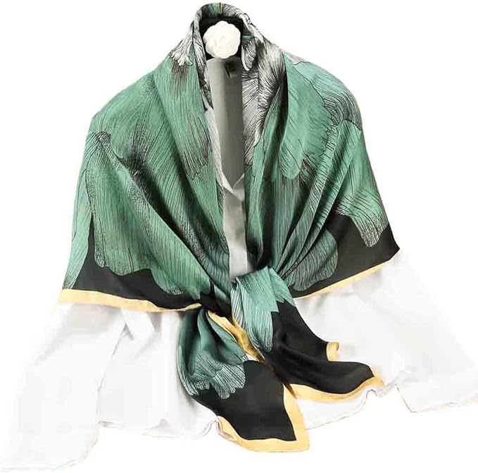 Pokeedioty Scarfs for Women Lightweight Head Scarf Fashion Scarves Elegant Floral Pattern Sunscreen Shawls and Wraps
