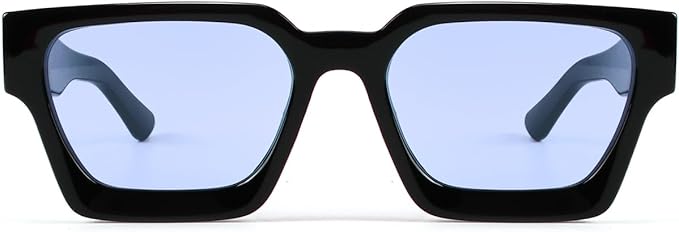 Trendy Square Sunglasses for Men Women Fashion Thick Rectangle Sun Glasses UV Protection Shades Designer Style