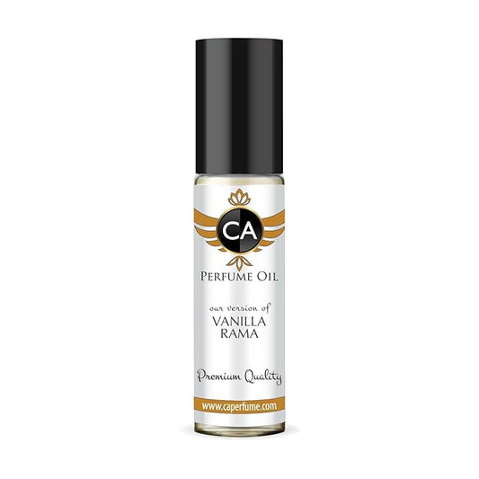 CA Perfume Impression of Vanilla Rama Unisex Fragrance Oil Amber Vanilla Scent Long Lasting Perfumes for Women & Men Travel Size TSA Ready Mini Parfum Body Oil Roll-on 0.33 Fl Oz 10ml