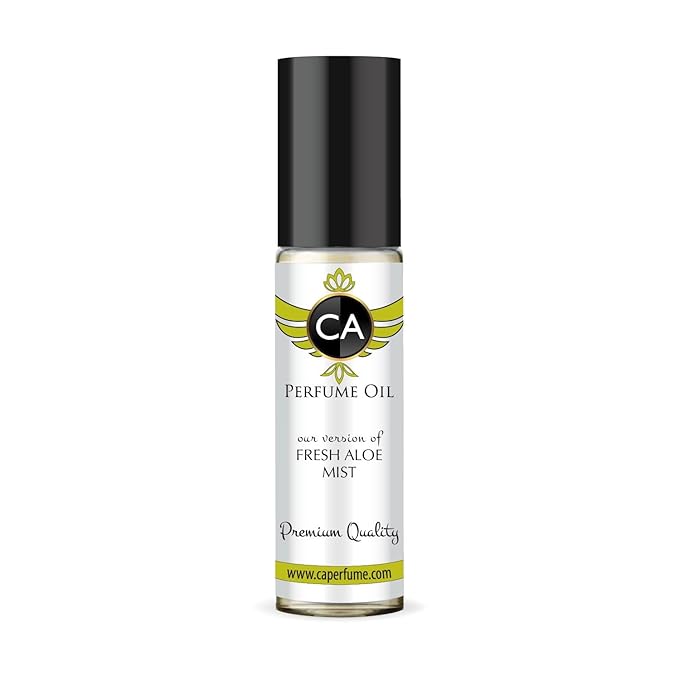 CA Perfume Originals Fresh Aloe Mist Unisex Fragrance Oil Green Scent Long Lasting Perfumes for Women & Men Travel Size TSA Ready Mini Parfum Body Oil Roll-on 0.33 Fl Oz 10ml