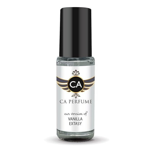 CA Perfume Impression of Vanilla Extasy for Women Fragrance Oil Amber Vanilla Scent Long Lasting Perfumes for Women Travel Size TSA Ready Mini Parfum Body Oil Roll-on 0.14 Fl Oz 4ml