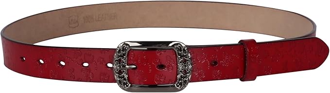 Women's Fashion Classic Metal Buckle Leather Belt with Jeans Dress