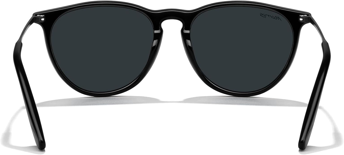 MERRY'S Vintage Polarized Sunglasses for Women Men Retro Round Mirrored Lens Sun glasses UV400