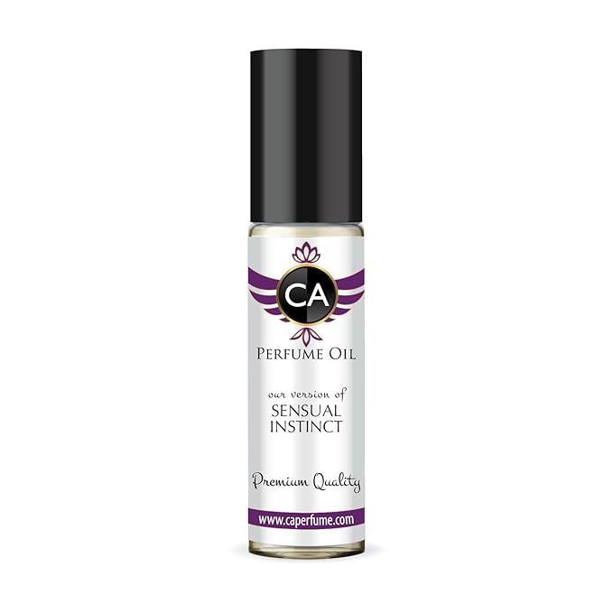 CA Perfume Impression of Sensual Instinct Unisex Fragrance Oil Amber Vanilla Scent Long Lasting Perfumes for Women & Men Travel Size TSA Ready Mini Parfum Body Oil Roll-on 0.33 Fl Oz 10ml