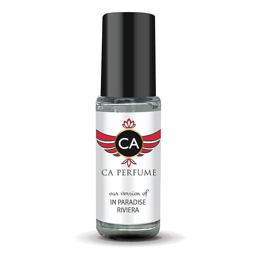 CA Perfume Impression of In Paradise Riviera Unisex Perfume Oil Floral Woody Musk Long Lasting Fragrance for Women and Men Travel Size Mini Perfume Sample TSA Ready Body Oil Roll-on 0.14 Fl Oz 4ml