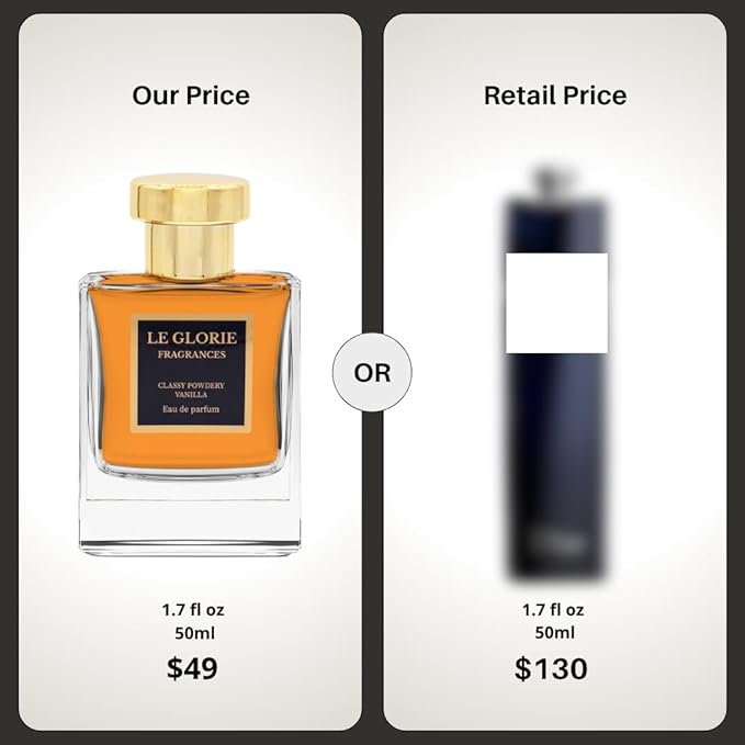 Inspired by D-ii.or Ad.d-ict, Classy Powdery Vanilla EDP, Long Lasting Luxury Perfume Spray for Women, Cruelty Free - 0.33 oz 10 ml