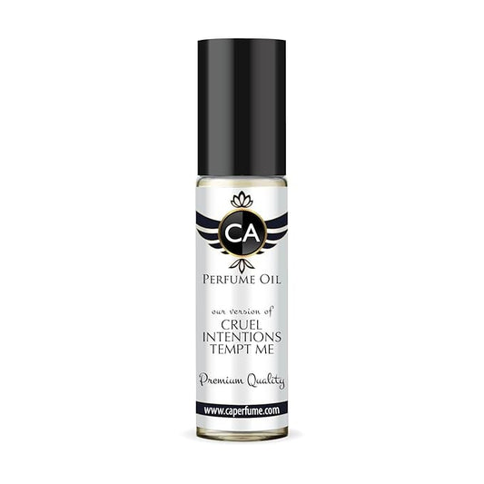 CA Perfume Impression of Cruel Intentions Tempt Me Unisex Fragrance Oil Amber Woody Scent Long Lasting Perfumes for Women & Men Travel Size TSA Ready Mini Parfum Body Oil Roll-on 0.33 Fl Oz 10ml
