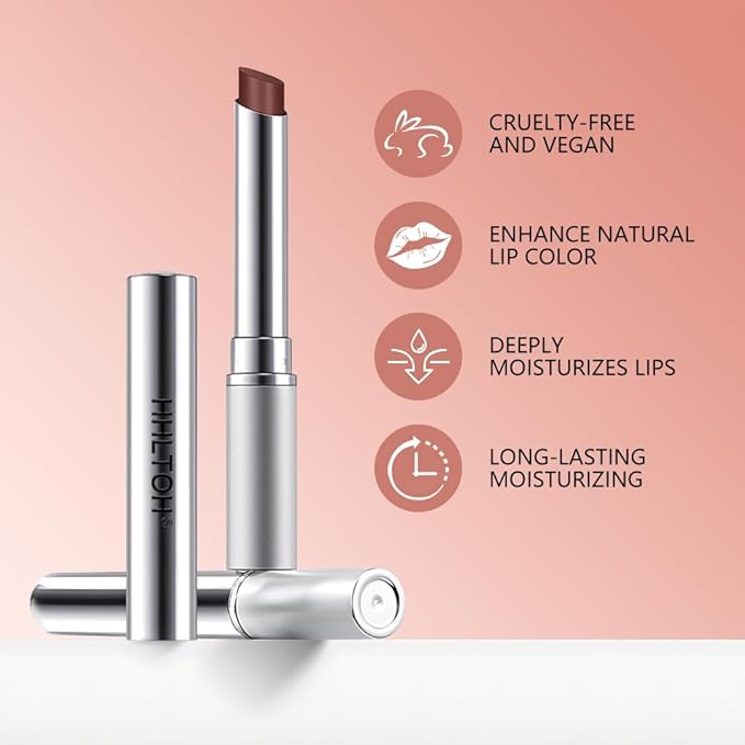 Nude Honey Tinted Lip Balm Lipstick, Sheer Hydrating & Lightly Tinted Nude Honey Lip Color, Moisturizing Nourishing Lip Balm with Natural Black Cherry Tint, For All Skin Tones
