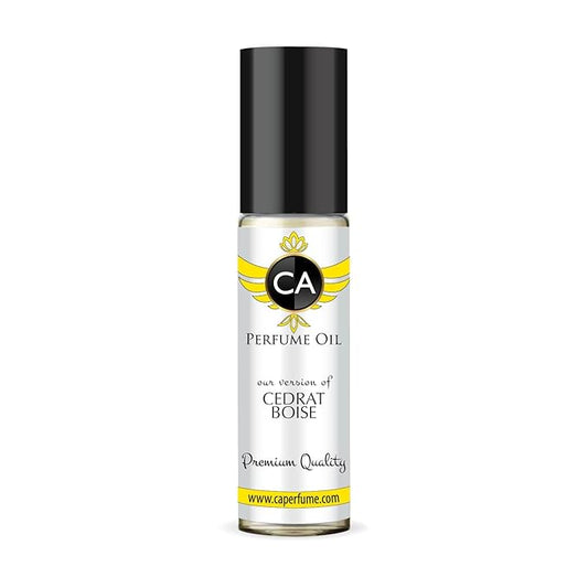 CA Perfume Impression of Cedrat Boise Unisex Eau De Parfum Citrus Aromatic Scent Long Lasting Unisex Fragrance Travel Size TSA Ready for Day and Night Wear 0.33 Fl Oz 10ml