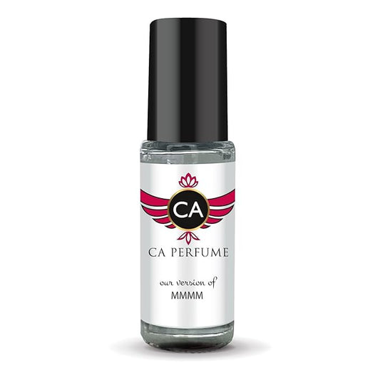 CA Perfume Impression of MMMM Unisex Fragrance Oil Vanilla Scent Long Lasting Perfumes for Women & Men Travel Size TSA Ready Mini Parfum Body Oil Roll-on 0.14 Fl Oz 4ml