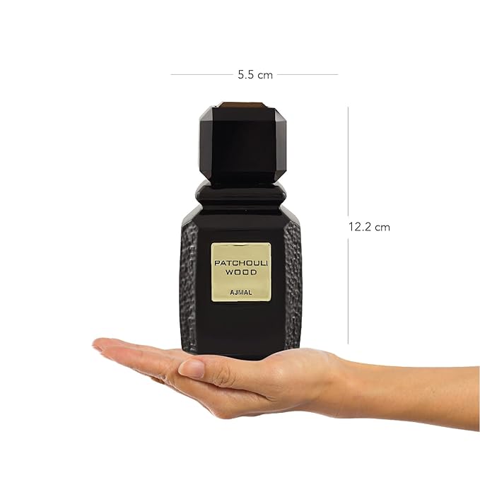 Ajmal Patchouli Wood Eau De Parfum Men 3.4 Oz / 100 ML Perfume For Men | Long Lasting Spicy Woody Fragrance - Made In Dubai