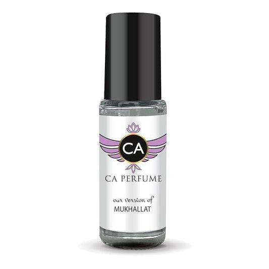 CA Perfume Impression of Mukhallat Unisex Perfume Oil Amber Vanilla Scent Long Lasting Fragrance for Women and Men Travel Size Mini Perfume Sample TSA Ready Body Oil Roll-on 0.14 Fl Oz 4ml