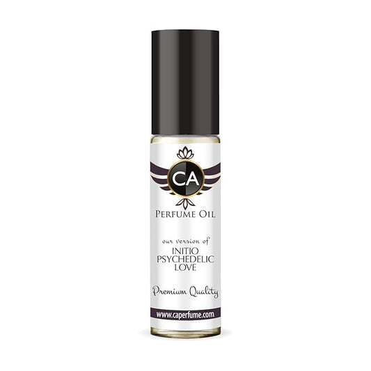 CA Perfume Impression of Psychedelic Love Unisex Fragrance Oil Floral Scent Long Lasting Perfumes for Women & Men Travel Size TSA Ready Mini Parfum Body Oil Roll-on 0.33 Fl Oz 10ml