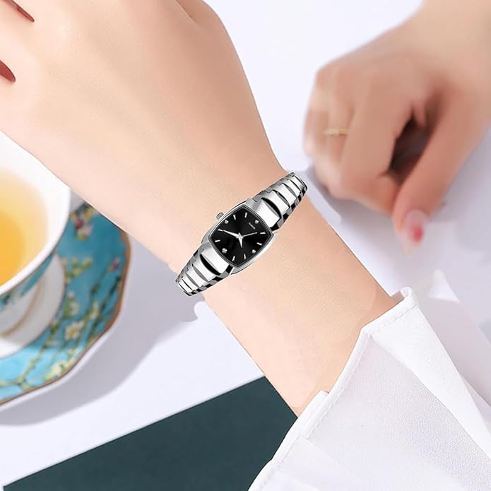 BESTKANG Watches for Women Small Square Face Ladies Watches Waterproof Tungsten Steel Dainty Dress Rectangle Exquisite Female Womens Bracelet Watch