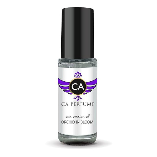 CA Perfume Originals Orchid in Bloom Unisex Fragrance Oil Floral Scent Long Lasting Perfumes for Women & Men Travel Size TSA Ready Mini Parfum Body Oil Roll-on 0.14 Fl Oz 4ml