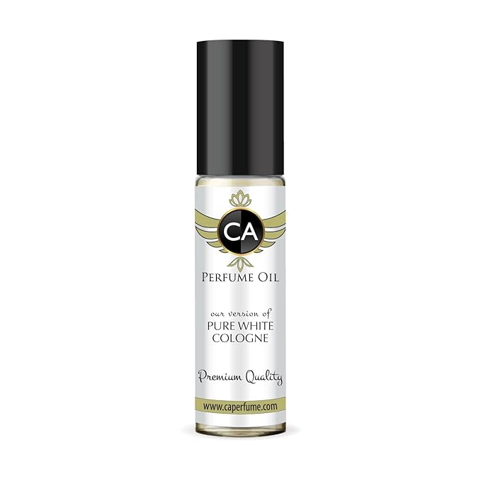 CA Perfume Impression of Pure White Cologne Unisex Fragrance Oil Citrus Aromatic Scent Long Lasting Perfumes for Women & Men Travel Size TSA Ready Mini Parfum Body Oil Roll-on 0.33 Fl Oz 10ml