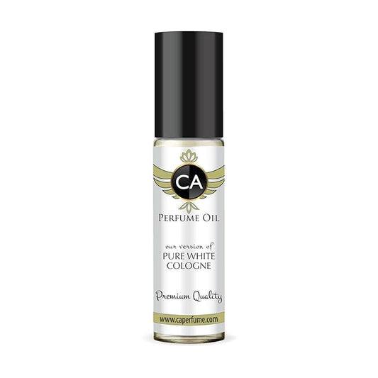 CA Perfume Impression of Pure White Cologne Unisex Fragrance Oil Citrus Aromatic Scent Long Lasting Perfumes for Women & Men Travel Size TSA Ready Mini Parfum Body Oil Roll-on 0.33 Fl Oz 10ml