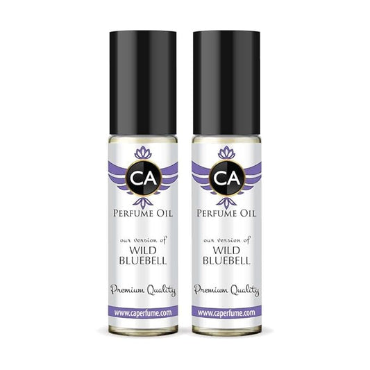 CA Perfume Impression of Wild Bluebell Unisex Eau De Parfum Floral Green Scent Long Lasting Unisex Fragrance Travel Size TSA Ready for Day and Night Wear 0.33 Fl Oz 10ml (Pack of 2)