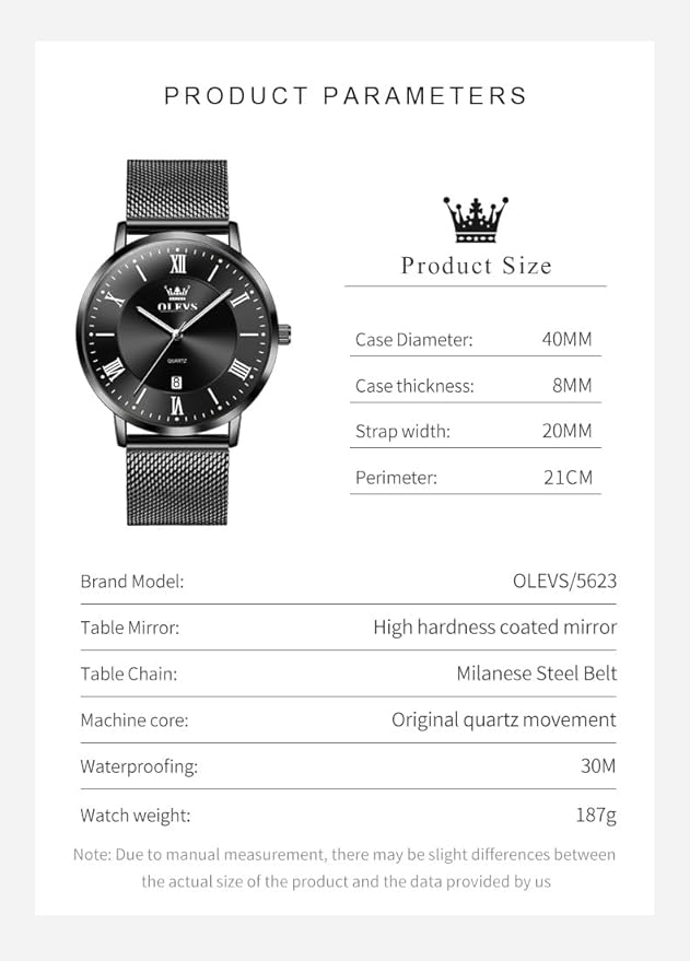 OLEVS Mens Gold Watches Analog Quartz Business Dress Watch Day Date Stainless Steel Classic Luxury Luminous Waterproof Casual Male Wrist Watches