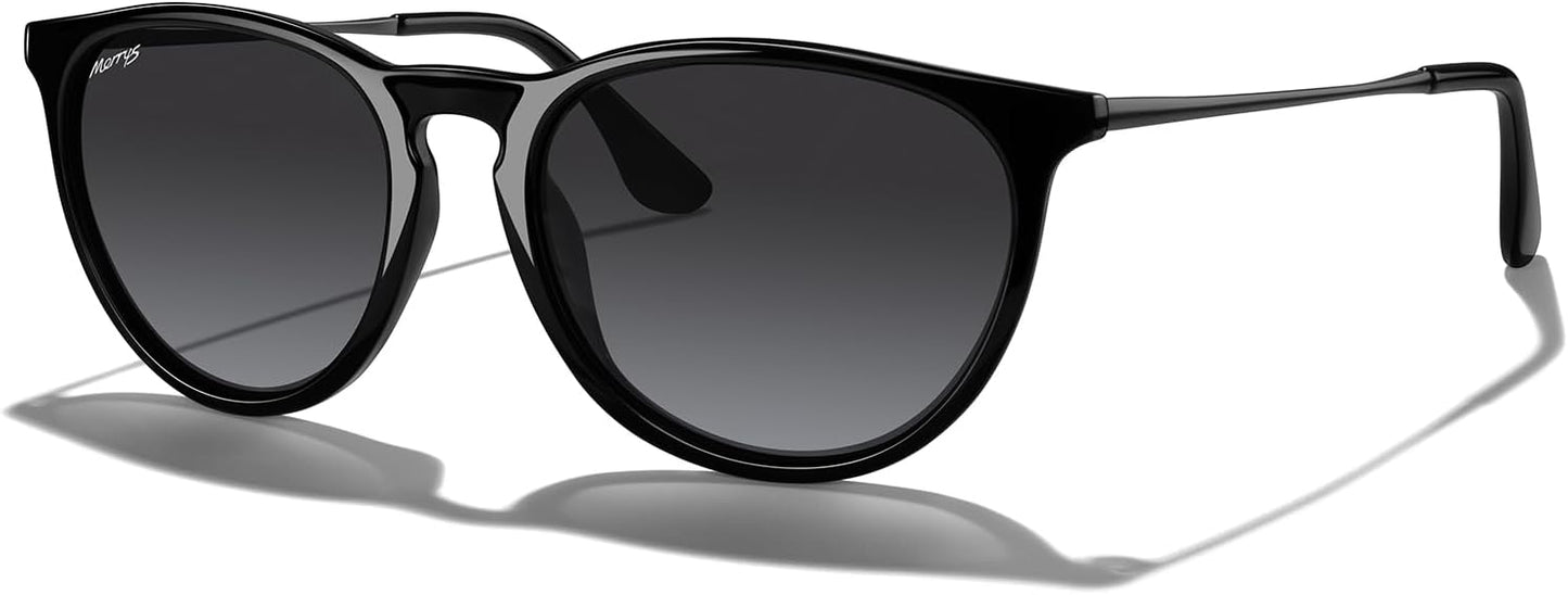 MERRY'S Vintage Polarized Sunglasses for Women Men Retro Round Mirrored Lens Sun glasses UV400