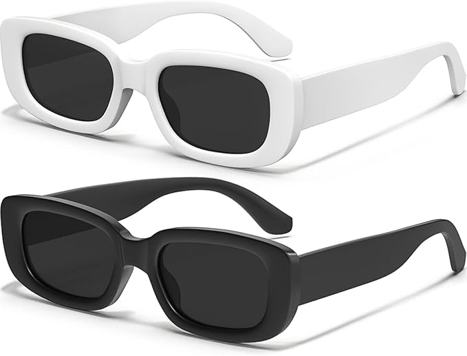 Retro Rectangle Kids Sunglasses 90’s Vintage Fashion Narrow Square Frame Glasses Shades for Girls Boys UV Protection