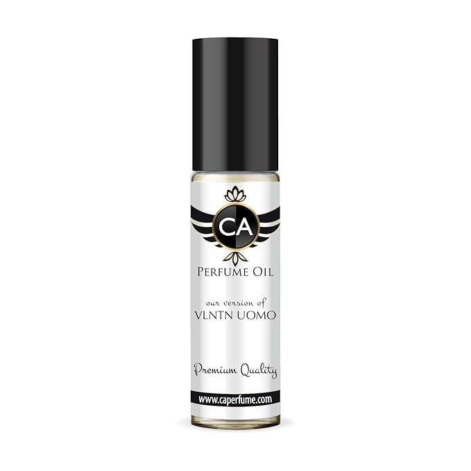 CA Perfume Impression of Vlntn Uomo for Men Perfume Oil Leather Scent Long Lasting Cologne for Men Travel Size TSA Ready Mini Parfum Body Oil Roll-on 0.33 Fl Oz 10ml
