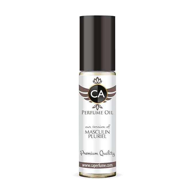 CA Perfume Impression of Masculin Pluriel for Men Perfume Oil Woody Aromatic Scent Long Lasting Cologne for Men Travel Size TSA Ready Mini Parfum Body Oil Roll-on 0.33 Fl Oz 10ml