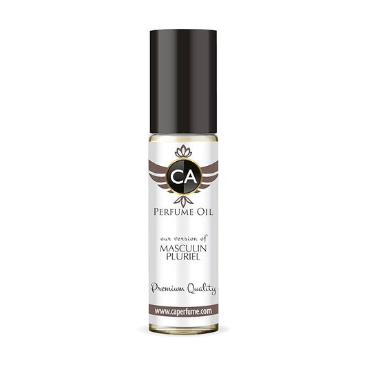 CA Perfume Impression of Masculin Pluriel for Men Perfume Oil Woody Aromatic Scent Long Lasting Cologne for Men Travel Size TSA Ready Mini Parfum Body Oil Roll-on 0.33 Fl Oz 10ml