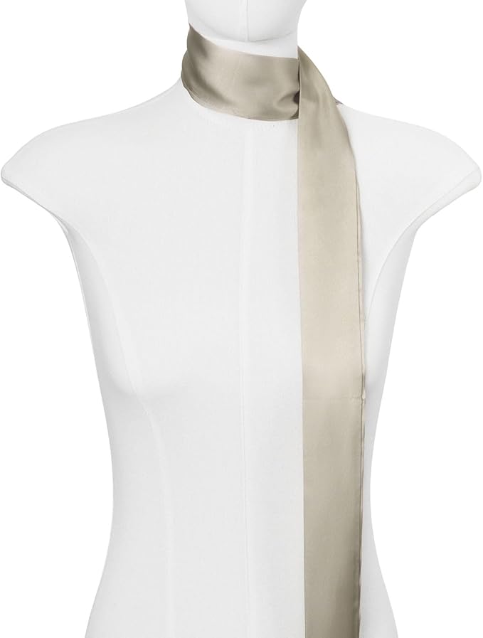 Solid Color Neck Scarf Purse Narrow Scarf Handbags Skinny Twill Hair Scarves Women Fashion Accessories Bag Charms