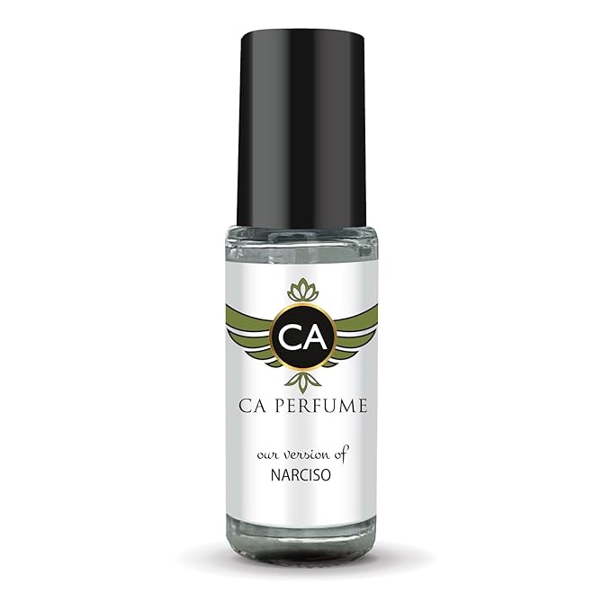 CA Perfume Impression of Narciso for Women Perfume Oil Floral Woody Musk Scent Long Lasting Perfumes for Women Travel Size Mini Perfume Sample TSA Ready Body Oil Roll-on 0.14 Fl Oz 4ml
