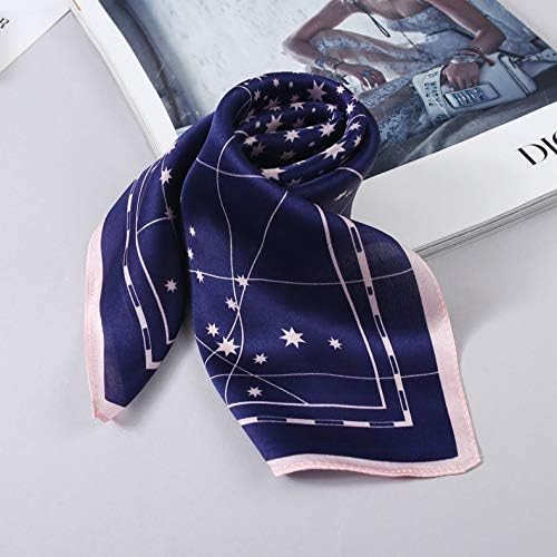ANDANTINO 100% Real Mulberry Silk Scarf -21'' x 21''- Lightweight Neckerchief –Women Men Small Square Digital Printed Scarves