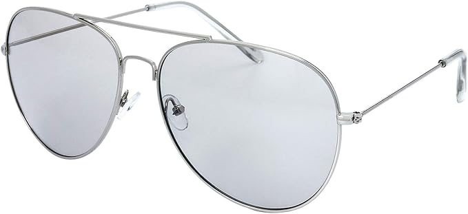 The Fresh Classic Aviator Frame Light Color Lens XL Oversized Sunglasses Gift Box
