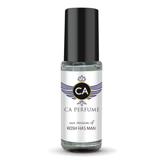 CA Perfume Impression of Rosh has Man for Men Perfume Oil Woody Spicy Scent Long Lasting Cologne for Men Travel Size Mini Perfume Sample TSA Ready Body Oil Roll-on 0.14 Fl Oz 4ml