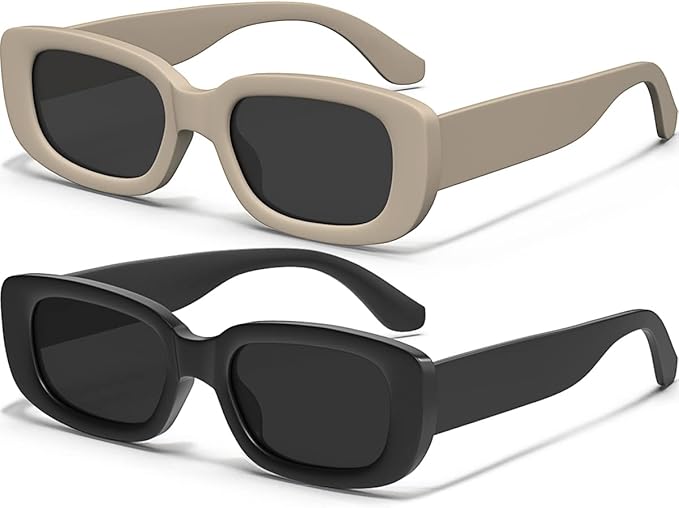Retro Rectangle Kids Sunglasses 90’s Vintage Fashion Narrow Square Frame Glasses Shades for Girls Boys UV Protection